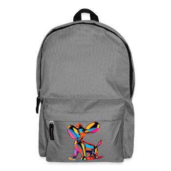 Colorful Pop-Art Balloon Dog - Rucksack - Mittelgrau - Vorne