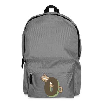 Katze Zahl 0 - Rucksack - Mittelgrau - Vorne