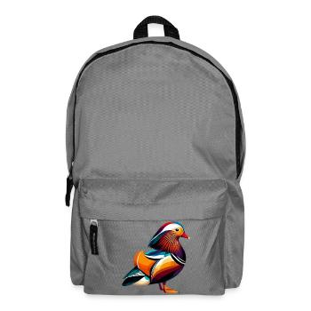 Mandarin duck - Backpack - elephant grey - Front