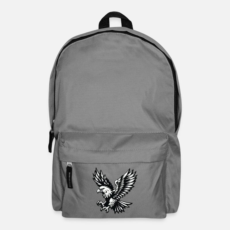 Aigle noir blanc - Sac à dos - gris éléphant