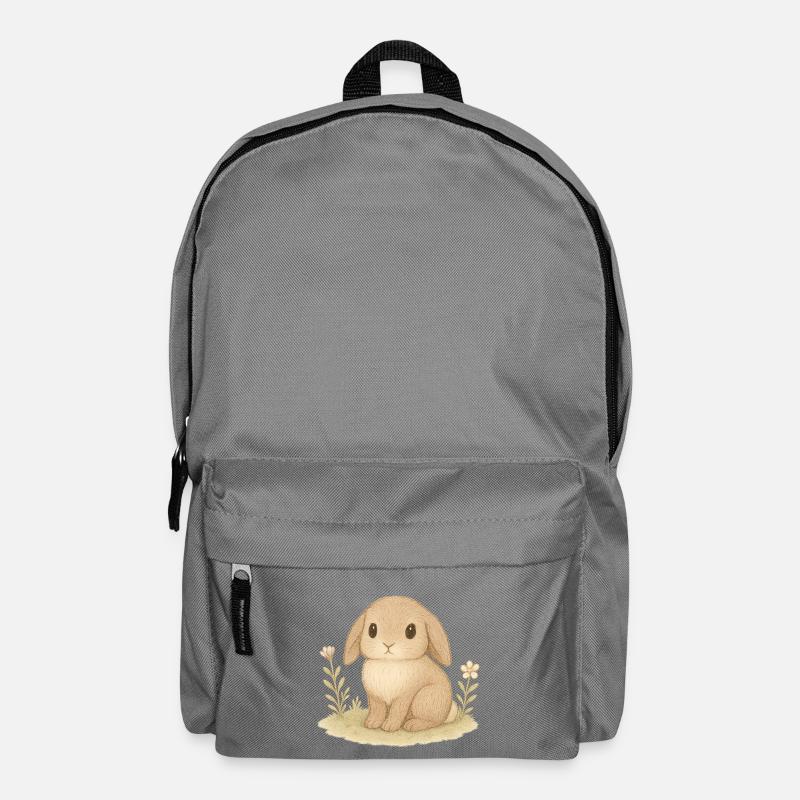 Nordischer Wald - Hase - Rucksack - Mittelgrau