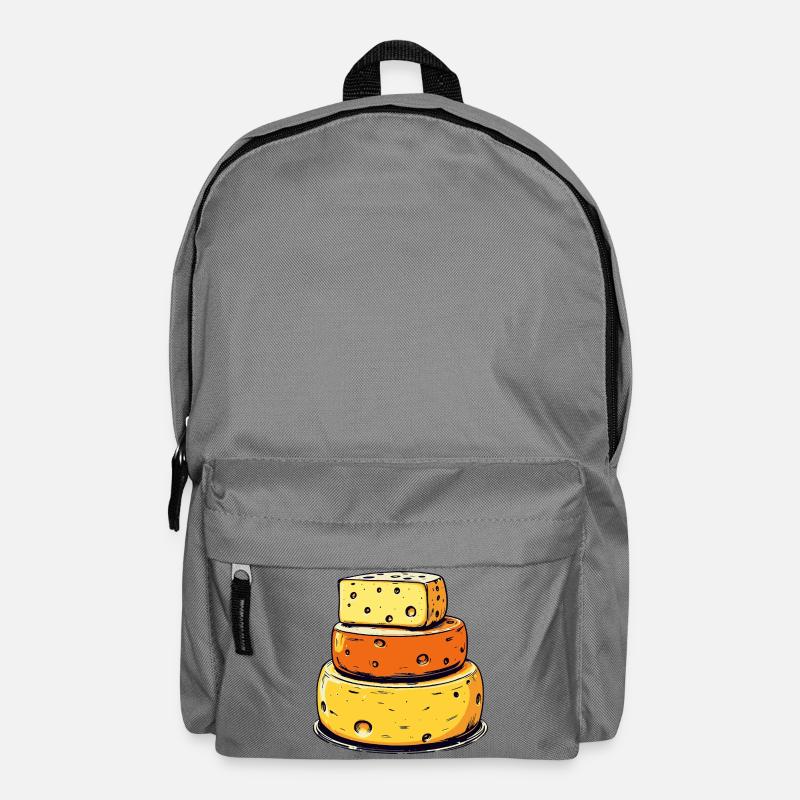 Children's Shirt Saying Three Cheese High - Backpack - elephant grey