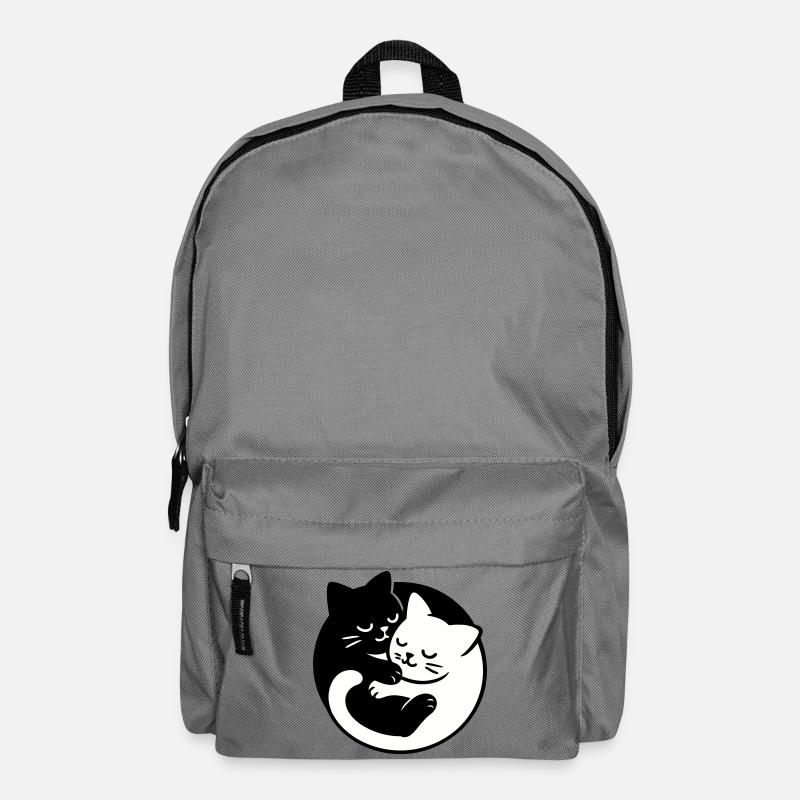 Yin-Yang Katzen - Rucksack - Mittelgrau