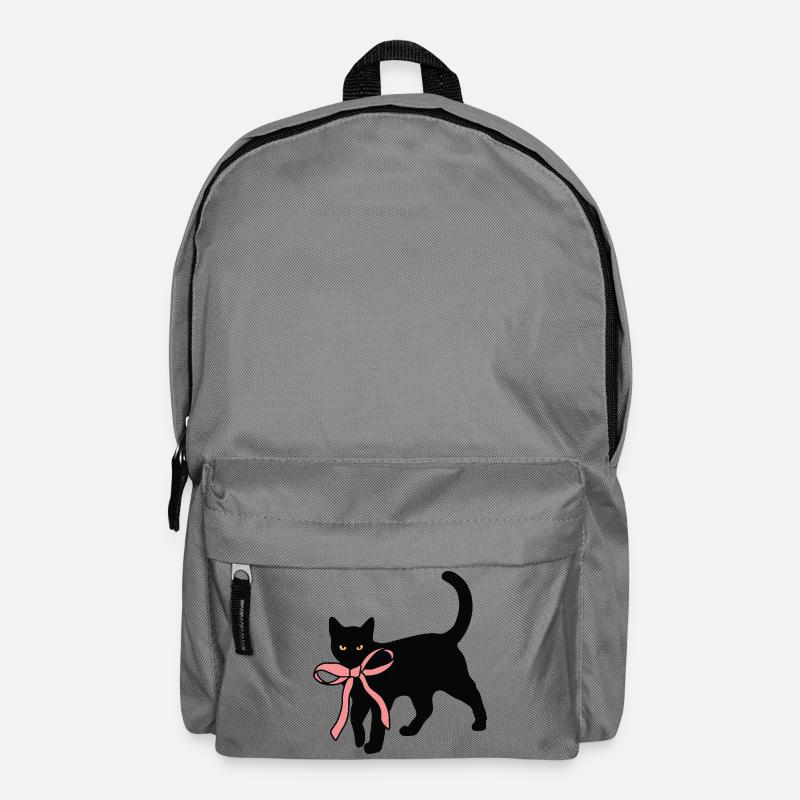 Black cat with bow tie - Backpack - elephant grey