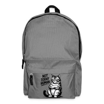 Nicht heute Mensch Katze - Rucksack - Mittelgrau - Vorne