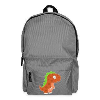 Dessin animé de dinosaure ludique - Sac à dos - gris éléphant - Devant