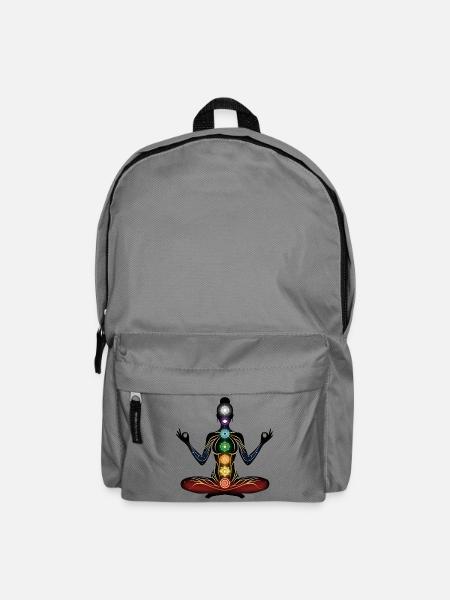 Chakra Meditations Silhouette - Rucksack - Mittelgrau