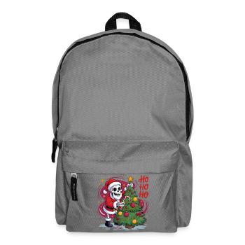 Skeleton Santa decorates tree - Backpack - elephant grey - Front