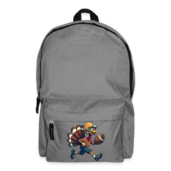 Thanksgiving Football Turkey - Backpack - elephant grey - Front