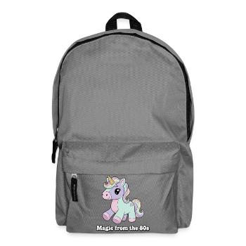 Unicorn Retro 80er Flair - Rucksack - Mittelgrau - Vorne