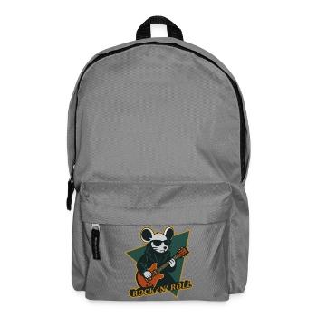 Mouse with Guitar Cool Cartoon - Backpack - elephant grey - Front