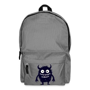 dunkles kleines süßes Monsterchen lustig - Rucksack - Mittelgrau - Vorne