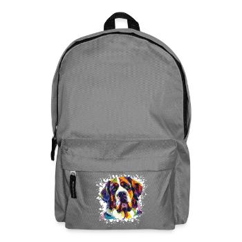 Portrait coloré de chien PopArt - Sac à dos - gris éléphant - Devant