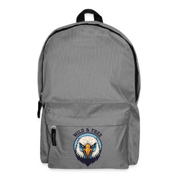 Wilder und Freier Adler - Rucksack - Mittelgrau - Vorne