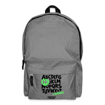 Grundschule Abschluss Shirt ABC - Rucksack - Mittelgrau - Vorne
