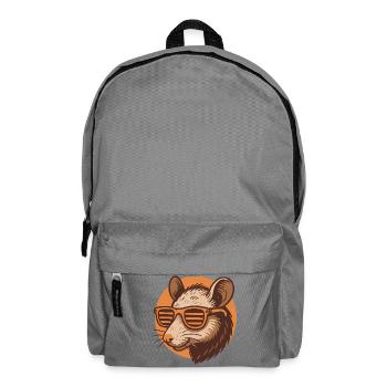 Rat with sunglasses - Backpack - elephant grey - Front