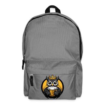 Eule Bier Lustig - Rucksack - Mittelgrau - Vorne