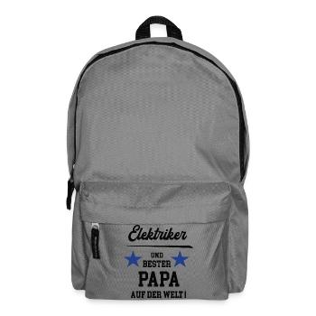 Elektriker Bester Papa Vatertag Geburtstag - Rucksack - Mittelgrau - Vorne