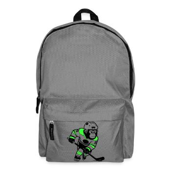 ijshockey gorilla - Backpack - elephant grey - Front