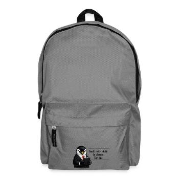 Guck mich nicht in diesem Ton an Pinguin - Rucksack - Mittelgrau - Vorne