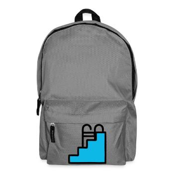  Pool Leiter Schwimmbad Icon - Rucksack - Mittelgrau - Vorne