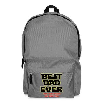 Best Dad Ever Neon Outline - Backpack - elephant grey - Front