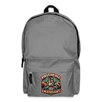 Waldtier Raccoon: Ich bin eine Freude - Rucksack - Mittelgrau - Vorne