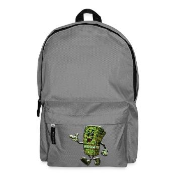 Green money notebook with a smile - Backpack - elephant grey - Front
