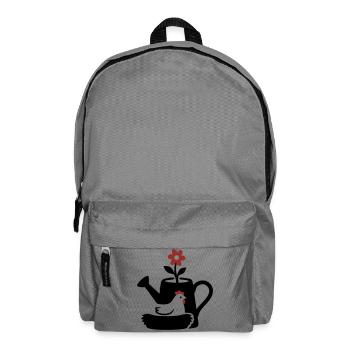 Watering Can Chicken Nest Graphic - Backpack - elephant grey - Front