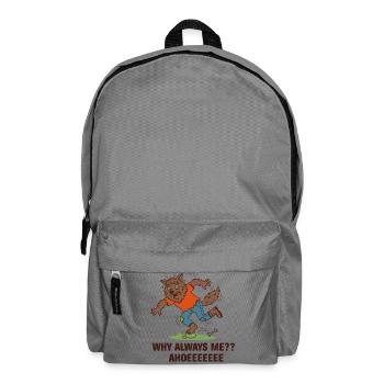 Clumsy Like A Wolf – lustiges Werwolf-T-Shirt - Rucksack - Mittelgrau - Vorne