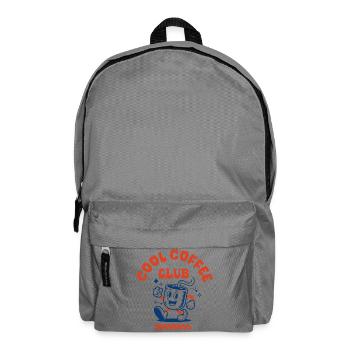 Kaffeeclub | Kaffeeliebhaber-Kollegen-Geschenk - Rucksack - Mittelgrau - Vorne