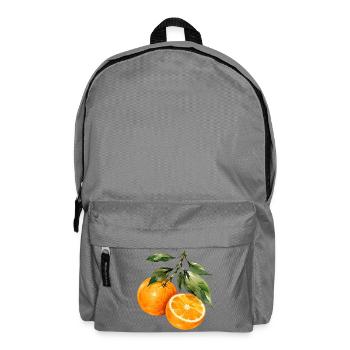Orangen Aquarell Obstzweig - Rucksack - Mittelgrau - Vorne