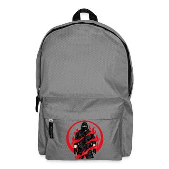 Flammen Ninja Kreis - Rucksack - Mittelgrau - Vorne
