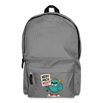 Nerv mich nicht Monster - Rucksack - Mittelgrau - Vorne