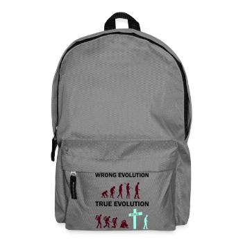 Evolution to the Cross: Faith Wins - Backpack - elephant grey - Front