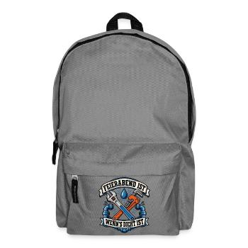 Feierabend mit Werkzeugfreude - Rucksack - Mittelgrau - Vorne