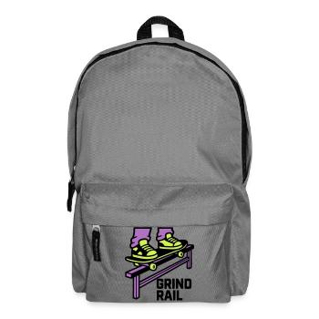 Skateboard Grind Rail Logo - Rucksack - Mittelgrau - Vorne