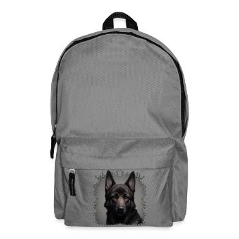 Dunkler Schäferhund  - Rucksack - Mittelgrau - Vorne