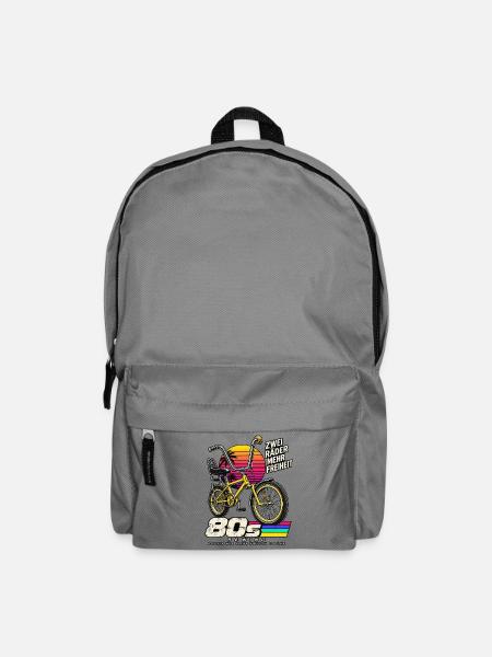 80er BMX Freiheit – Zweiräder - Rucksack - Mittelgrau