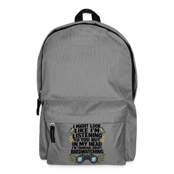 Vogelbeobachter, Vogelliebhaber, Naturliebhaber, Kunst - Rucksack - Mittelgrau - Vorne