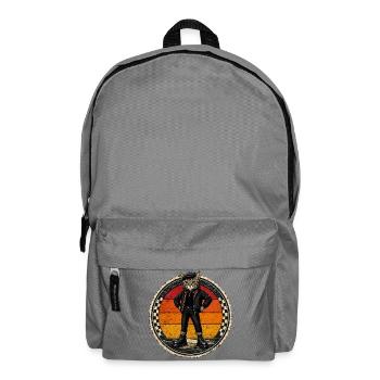  Katze Ska-Reggae Rockmusik Ska-Punk - Rucksack - Mittelgrau - Vorne