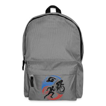 Triathlon – Schwimmen Radfahren Laufen - Rucksack - Mittelgrau - Vorne