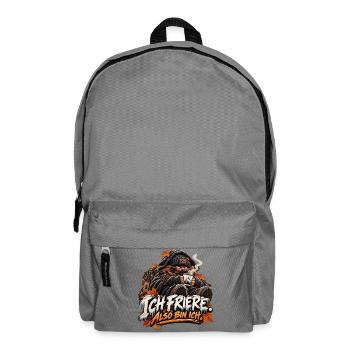 Ich Friere, also bin ich - Rucksack - Mittelgrau - Vorne