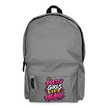Hübsche Mädchen heben schwer – Motivation im Frauen-Fitnessstudio - Rucksack - Mittelgrau - Vorne