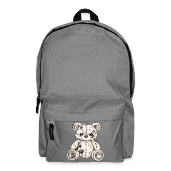  Teddybär Original Zeichnung  - Rucksack - Mittelgrau - Vorne
