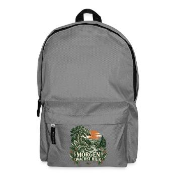 Morgen wächst hier – Waldlandschaft - Rucksack - Mittelgrau - Vorne