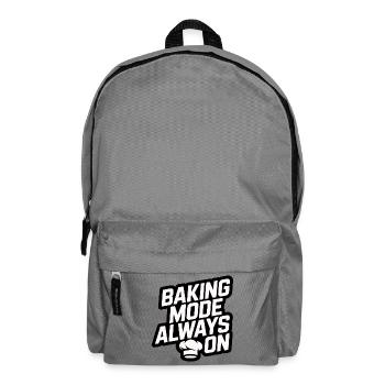 Backmodus immer an lustiger Back Spruch - Rucksack - Mittelgrau - Vorne