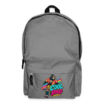 Surferaffe Neon Tropenstil - Rucksack - Mittelgrau - Vorne