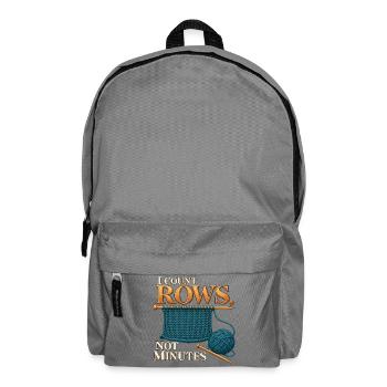 Ich zähle Reihen, nicht Minuten - Rucksack - Mittelgrau - Vorne
