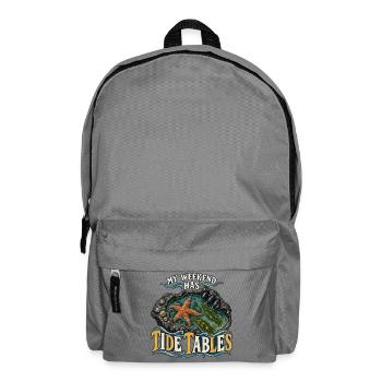 Mein Wochenende hat Gezeitentabellen - Rucksack - Mittelgrau - Vorne